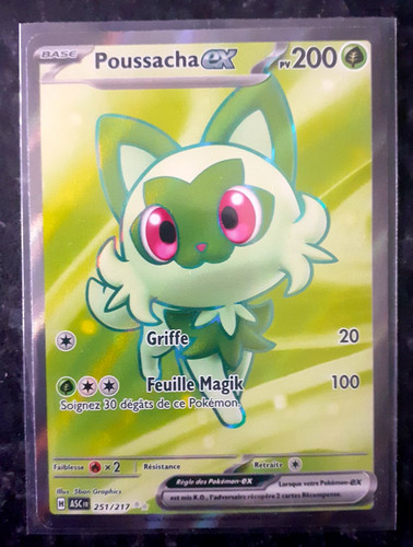 Carte pokémon poussacha - poussacha, ex