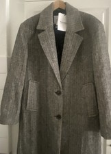 Manteau Mi Long Motif Chevrons