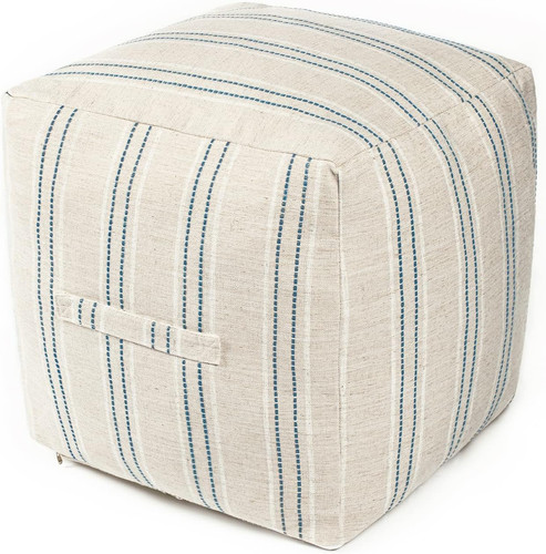 Unstuffed farmhouse pouf cover - farmhouse,