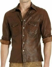 Chemise homme neuve en cuir