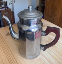 VINTAGE CAFETIÈRE ANNÉES 50 EN MÉTAL CHROMÉ ET BAKÉLITE