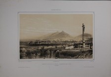 Lithographie De Clerget D'après Hastrel. Vue Panoramique Du Château Rohan 1853