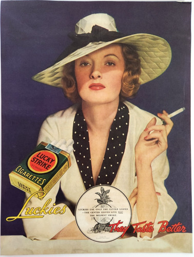 Lucky strike woman smoking - strike,