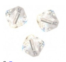 50  PERLES TOUPIES 5328 SWAROVSKI® ELEMENTS 3 mm  CRYSTAL
