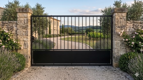 Portail coulissant fer - , bas