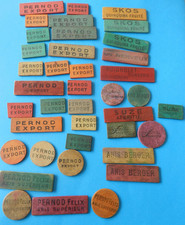 jetons publicitaires anis berger pernod  guignolet  skos pernod felix un nerveux