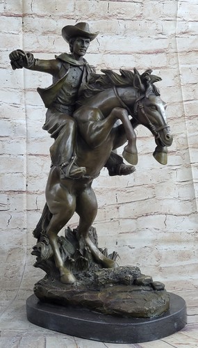 Bronco buster sculpture statue - sculpture,