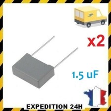 Lot de 2 CONDENSATEURs MKP X2 1.5MF 1.5uF 1.5µF 275V 22,5mm
