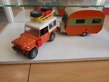 Barlux Fiat Campagnola + Caravane en Orange au 1:25