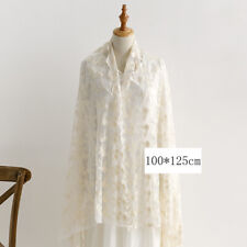 1m Organza Brodé Floral Dentelle Tissu Maille Costume Nappe Rideaux