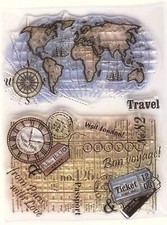 tampons silicone scrapbooking motif voyage