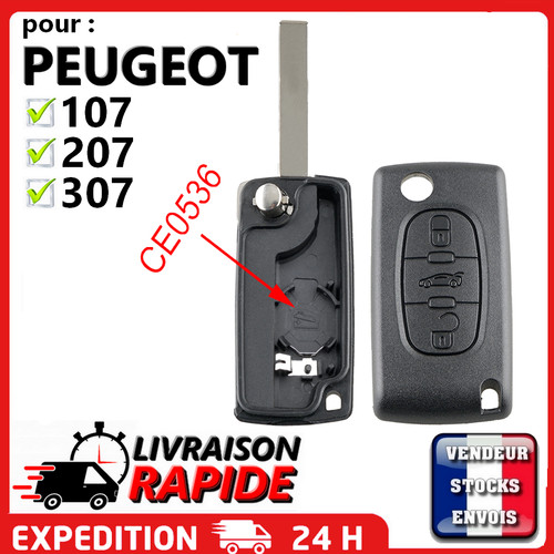 Coque clé pour - peugeot, 107