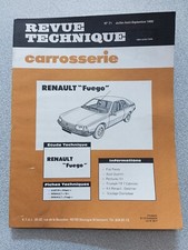 Rta Rtc Revue Technique Carrosserie Étude Documentation Renault Fuego N71 1980