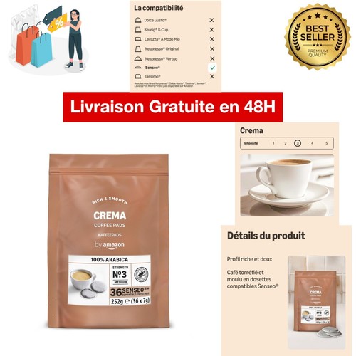 Dosettes café crema 100 - café, 100%