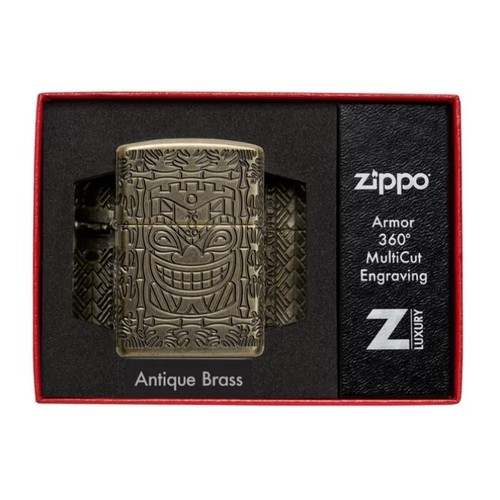 Zippo tiki design armor - tiki,