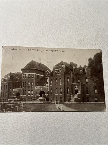 Vintage postcard insane asylum - postcard,