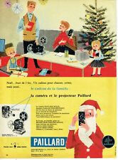 Publicité Advertising 029 1958  caméra & projecteur  Paillard Bolex Noel Camps