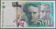 Billet de 500 francs Pierre et