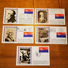 ⭐ FRANCE 5 Enveloppes A.M.I.S FDC Bicentenaire Révolution 1989 Timbre 1e Jour ⭐