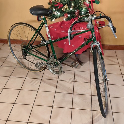Vintage green peugeot record - vintage,