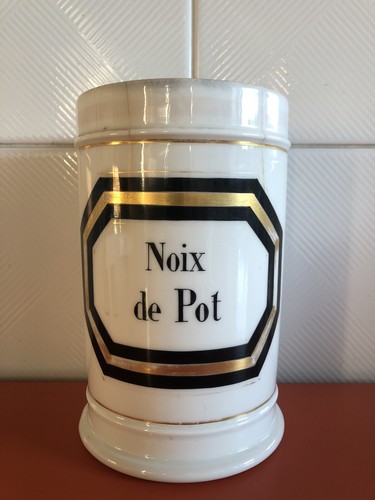 Ancien pot pharmacie - ancien, noix