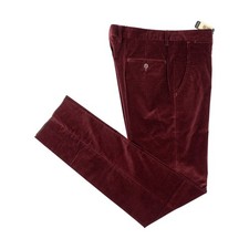 RUBINACCI NAPOLI " Luca " Bordeaux Coton Velours Pantalon 36 US / 52 Ue