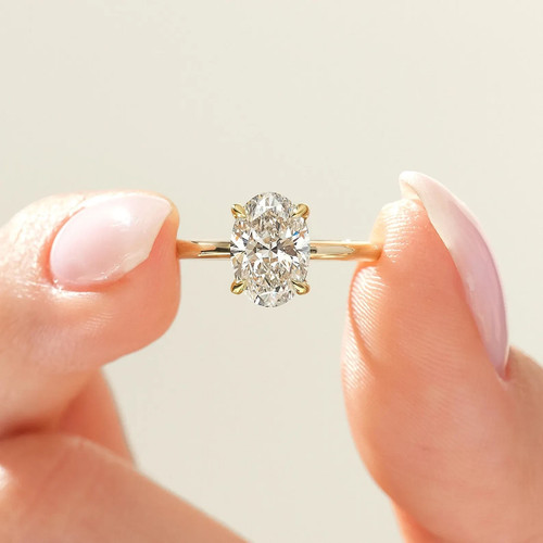 Bague solitaire oval - solitaire, 1,50