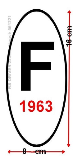 Adhésif année production - f, +