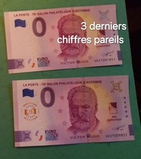 Duo Billet 0 Euro souvenir La Poste Salon automne  UEZT2025 normal + Anniversary