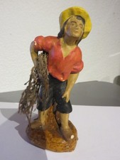Santon Devineau "homme avec fagot" hauteur 12 cm environ