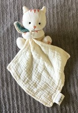 Doudou Tigre blanc beige orange feuille verte coton bio WWF Kaloo