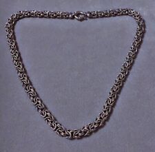 Beau collier argent maille royale collier argent massif french silver necklace