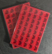 Lot de 10 plateaux rouges pour