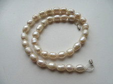 Collier véritables perles de culture d'eau douce blanches nacrées - 43,5 cm