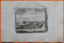 VAN DER AA Gravure originale c1725 VUE DE RICHELIEU Poitou Indre-et-Loire