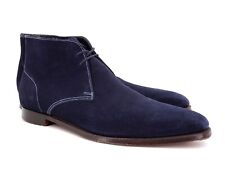 CROCKETT & JONES MILTON CHUKKA SHORT BOOT UK 12 E US 13 NAVY SUEDE ($675)