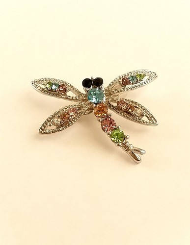 Broche cristal libellule