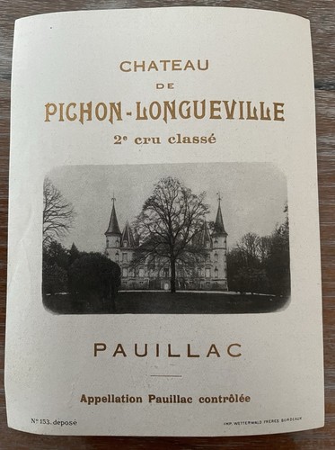 étiquette château pichon - château,