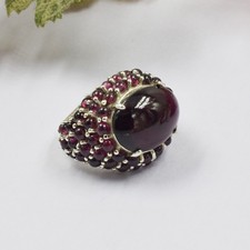 Bague grenat naturel ovale