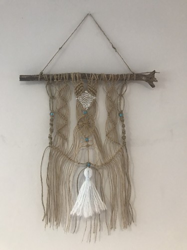 Gland mural macramé fait - gland,