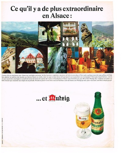 Publicite 1968 mutzig - 1968,