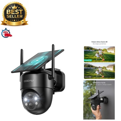 Cooau caméra surveillance - caméra,