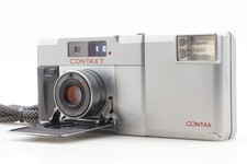 [Exc+5] Appareil photo argentique argent Contax T avec flash automatique...