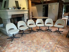 6 Chaises Eero Saarinen pour Knoll années 1970