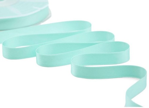 Ruban satin double - , bleu