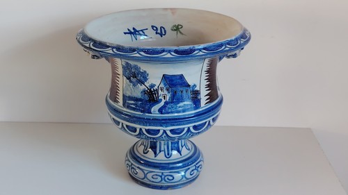 Cache pot faïence nevers - pot,