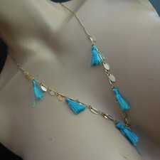 Collier fantaisie plaqué or CLAIRES bijou vintage mode art déco femme N5688
