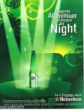 PUBLICITE ADVERTISING 065  2007  HEINEKEN   bière LA FAICHEUR BY NIGHT