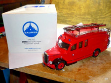 ANCIEN TEK HOBY  CAMION  SAURER 3CT1D POMPIER ECHELLE ZURICH SUISSE S 1/50 BOITE