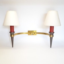 Art Deco 1925 - Large paire d'appliques en broze - No Jean Royère Jules Leleu